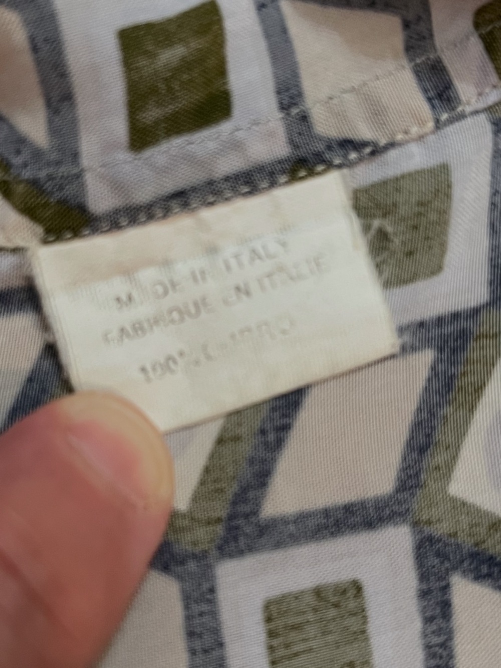 VTG Solemare Maus & Hoffman Geometric Shirt Men’s Sz XL “Vegan Silk” Multicolor - Picture 15 of 15